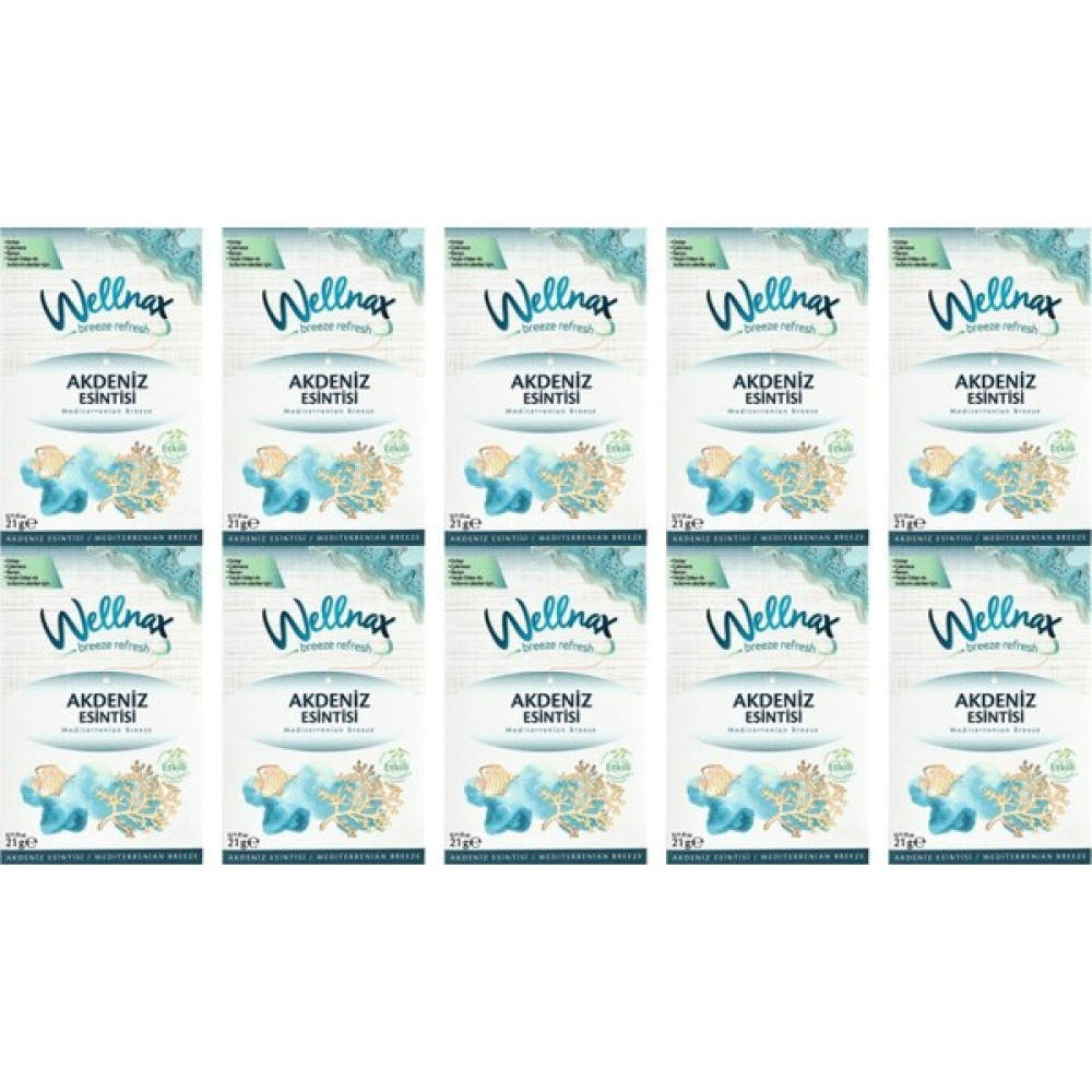 Wellnax Dolap ve Çekmece Kokusu Akdeniz Esintisi Kesesi 10 x 21 gr Oda Kokusu Fiyatı