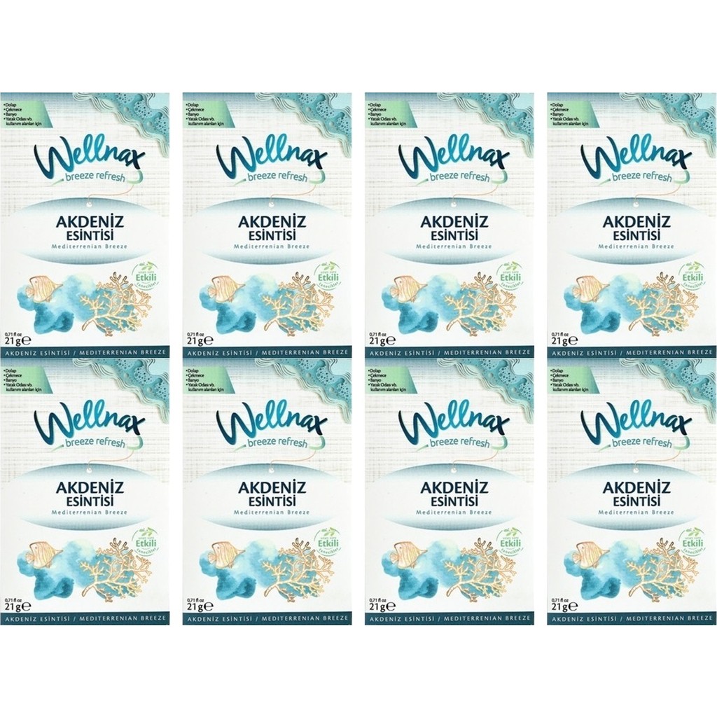 Wellnax Dolap ve Çekmece Kokusu Akdeniz Esintisi Kesesi 8 x 21 gr Diğer Fiyatı