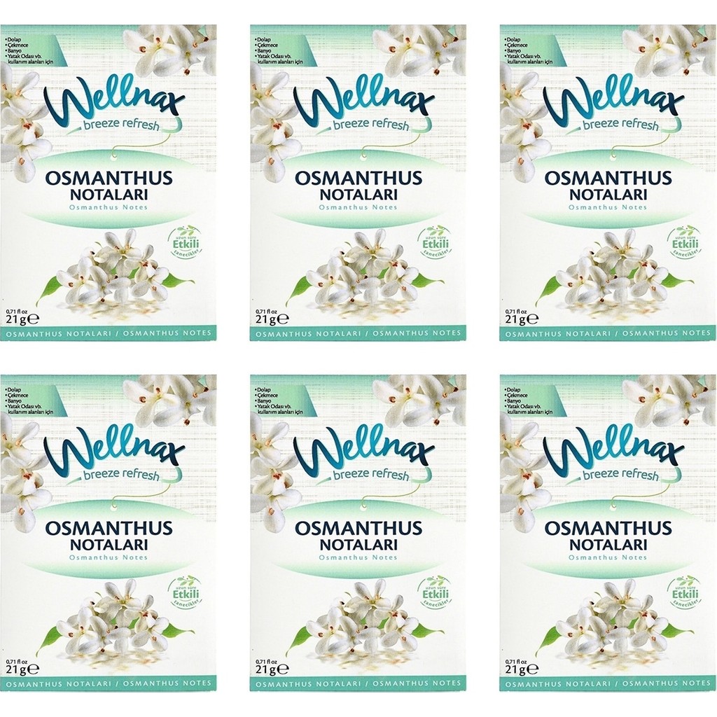 Wellnax Dolap ve Çekmece Kokusu Osmanthus Notaları 6lı Diğer Fiyatı