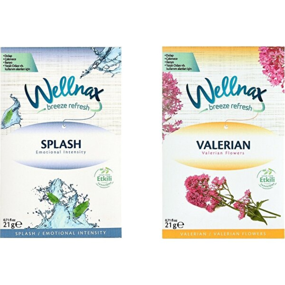 Wellnax Dolap ve Çekmece Kokusu Valerian Çiçeği+Splash Oda Kokusu Fiyatı