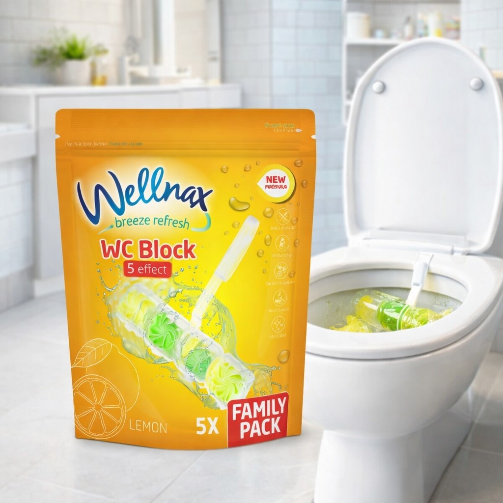 Wellnax Wc Block Lemon Tuvalet Temizleyici Klozet Blok 5’li Aile Paketi – Limon Kokulu, 5 x 50 gr Deterjan ve Temizlik Ürünleri Fiyatı