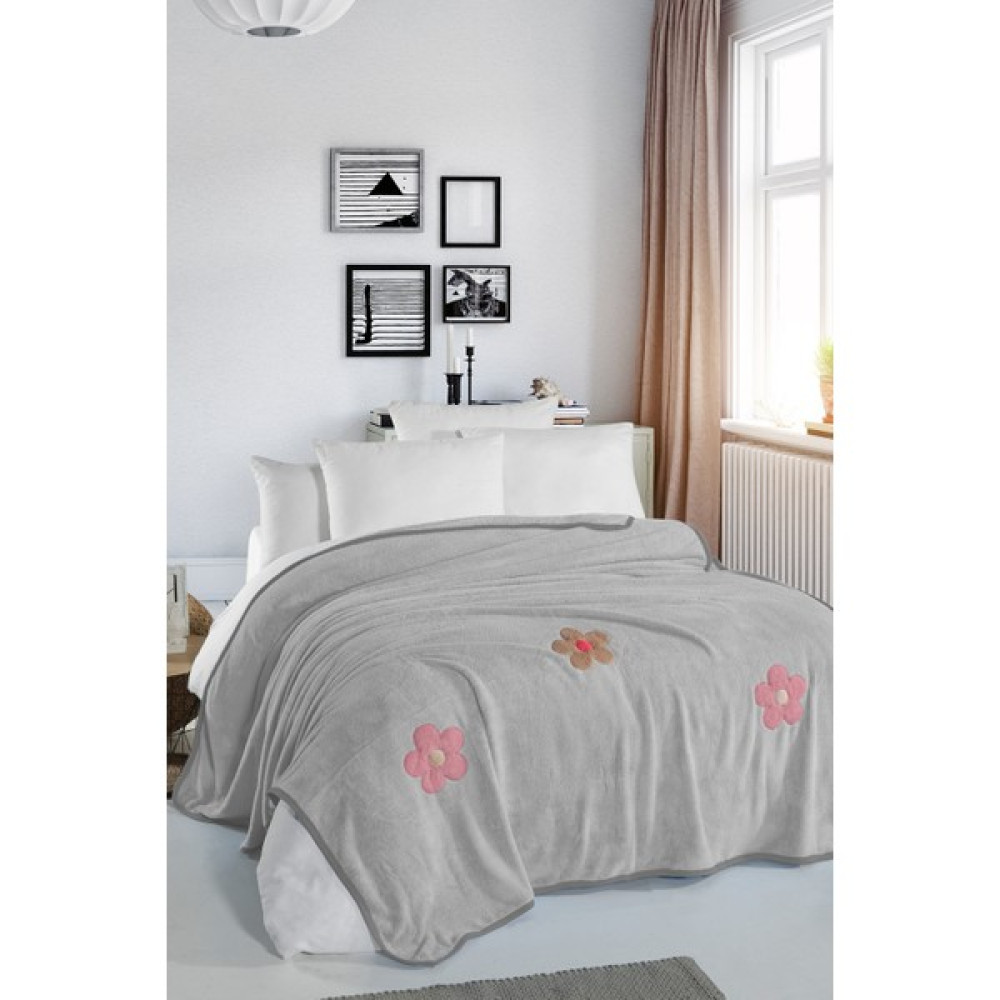 Wellsoft Çift Kişilik Battaniye 200X220 cm - Gri - 200 x 220 cm Battaniye Fiyatı