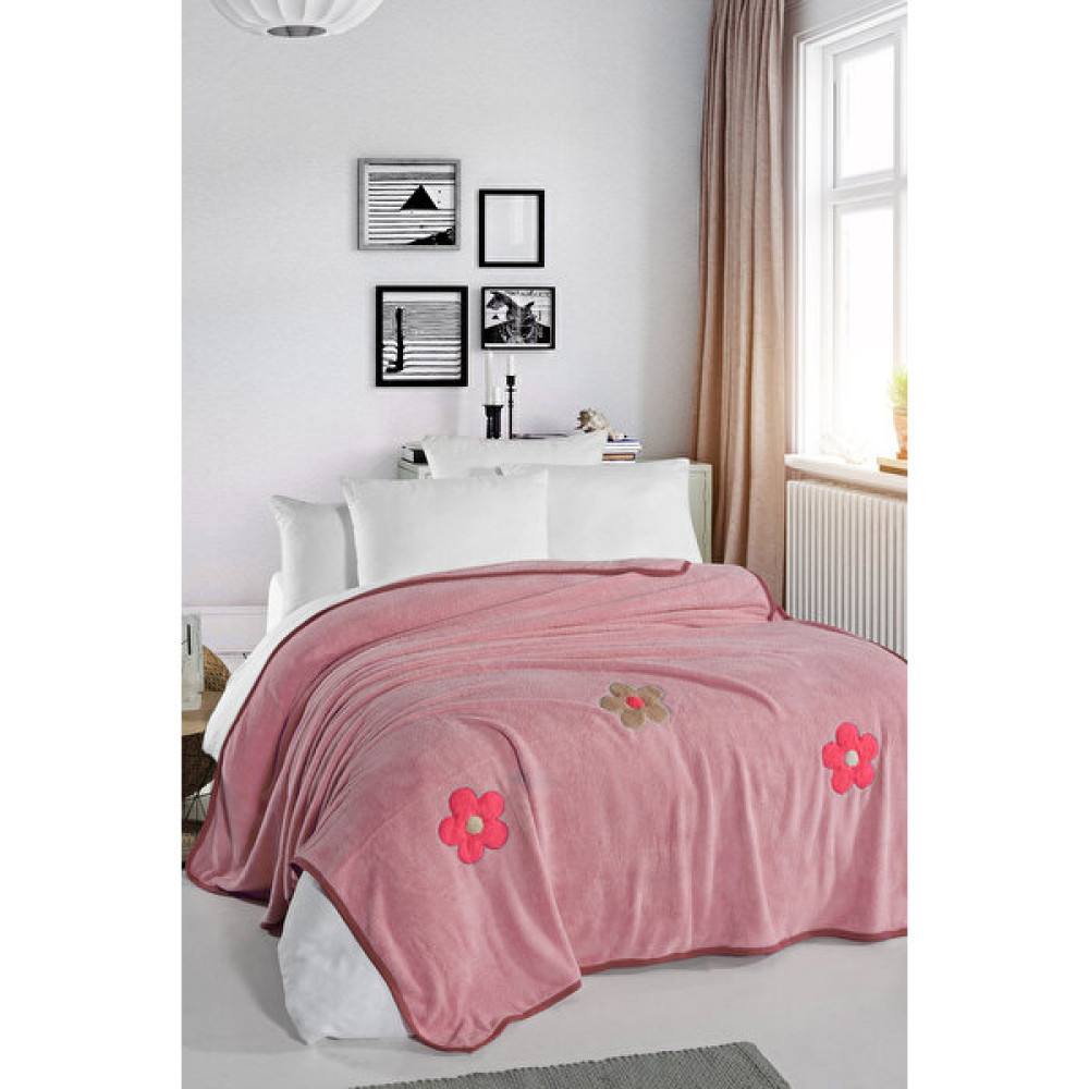 Wellsoft Çift Kişilik Battaniye 200X220 cm - Gül Kurusu - 200 x 220 cm Battaniye Fiyatı
