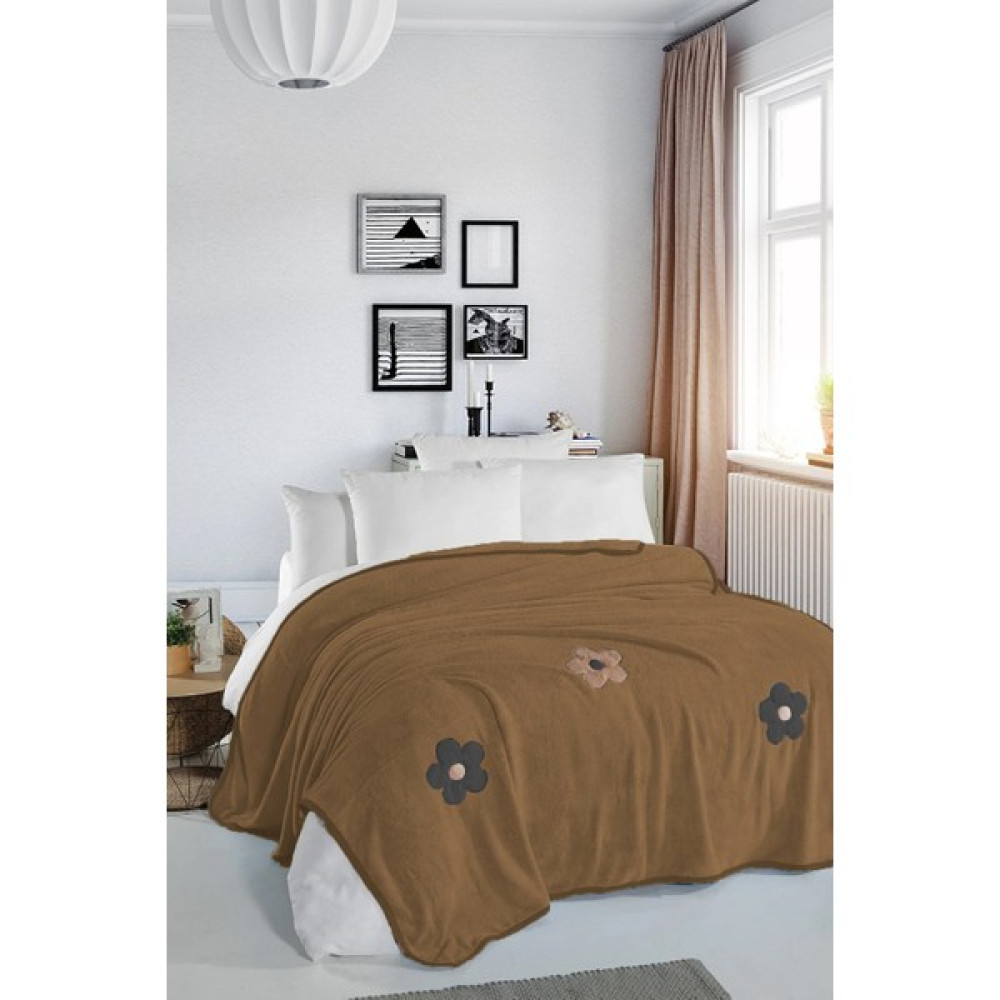 Wellsoft Çift Kişilik Battaniye 200X220 cm - Kahve - 200 x 220 cm Battaniye Fiyatı