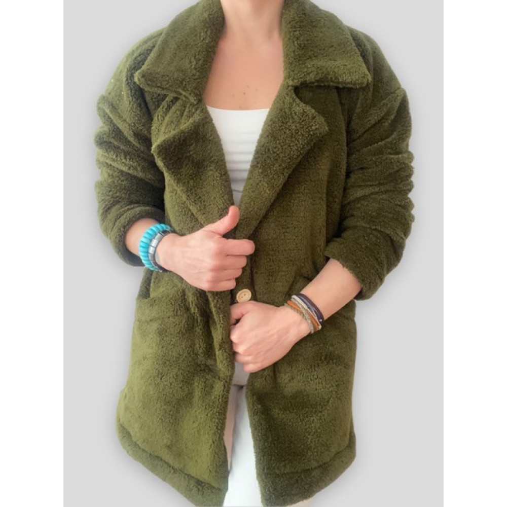Wellsoftline Softline Wellsoft Erkek Yaka Büyük Klapalı Oversize Peluş Ceket / Blazer Ceket Bayan Ceket Fiyatı