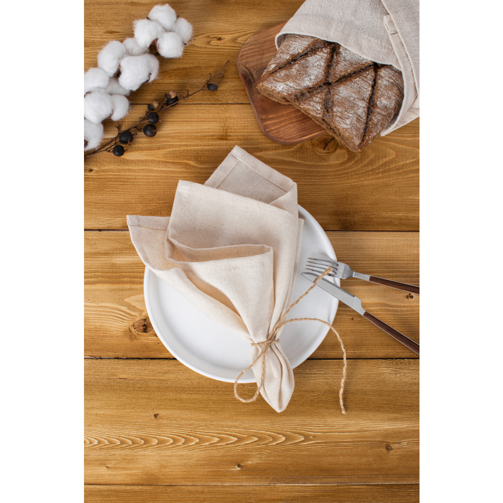 Wellstil Doku | 8li Organik Ham Keten Peçete 40x40 Cm Runner Fiyatı