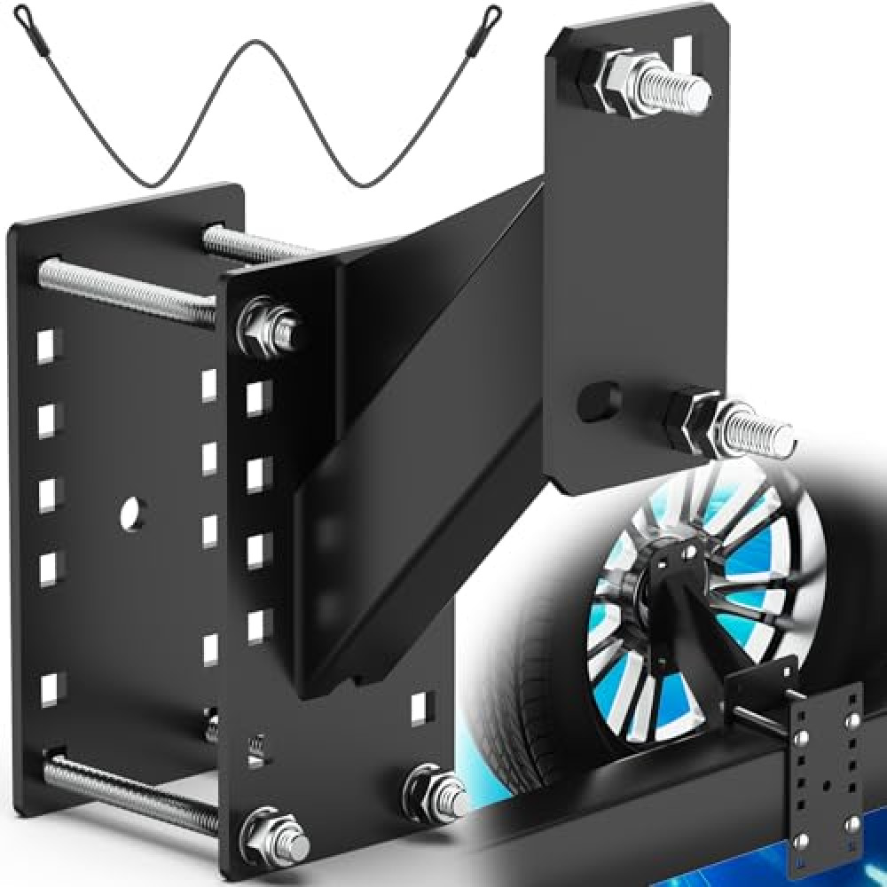 WELLUCK Trailer Spare Tire Mount Carrier, Spare Tire Carrier Holder for Utility Boat Trailer Fits 4/5/6 Lugs Trailer Wheels on 4", 4.5'', 4.75'', 5'' and 5.5'' Bolt Patterns, Holds up to 150 Lbs