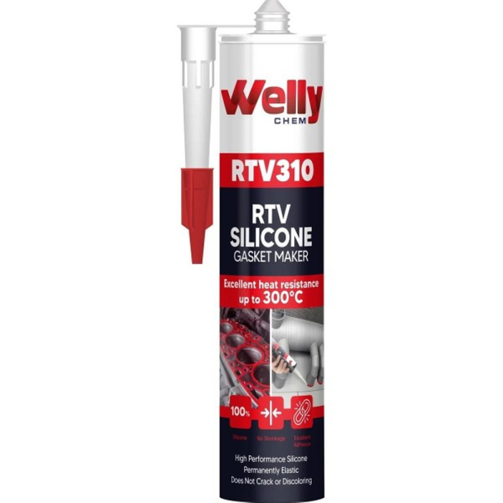 Welly Chem H310 Yüksek Isı Silikonu 280ML Kırmızı Nalburiye & Hırdavat Fiyatı