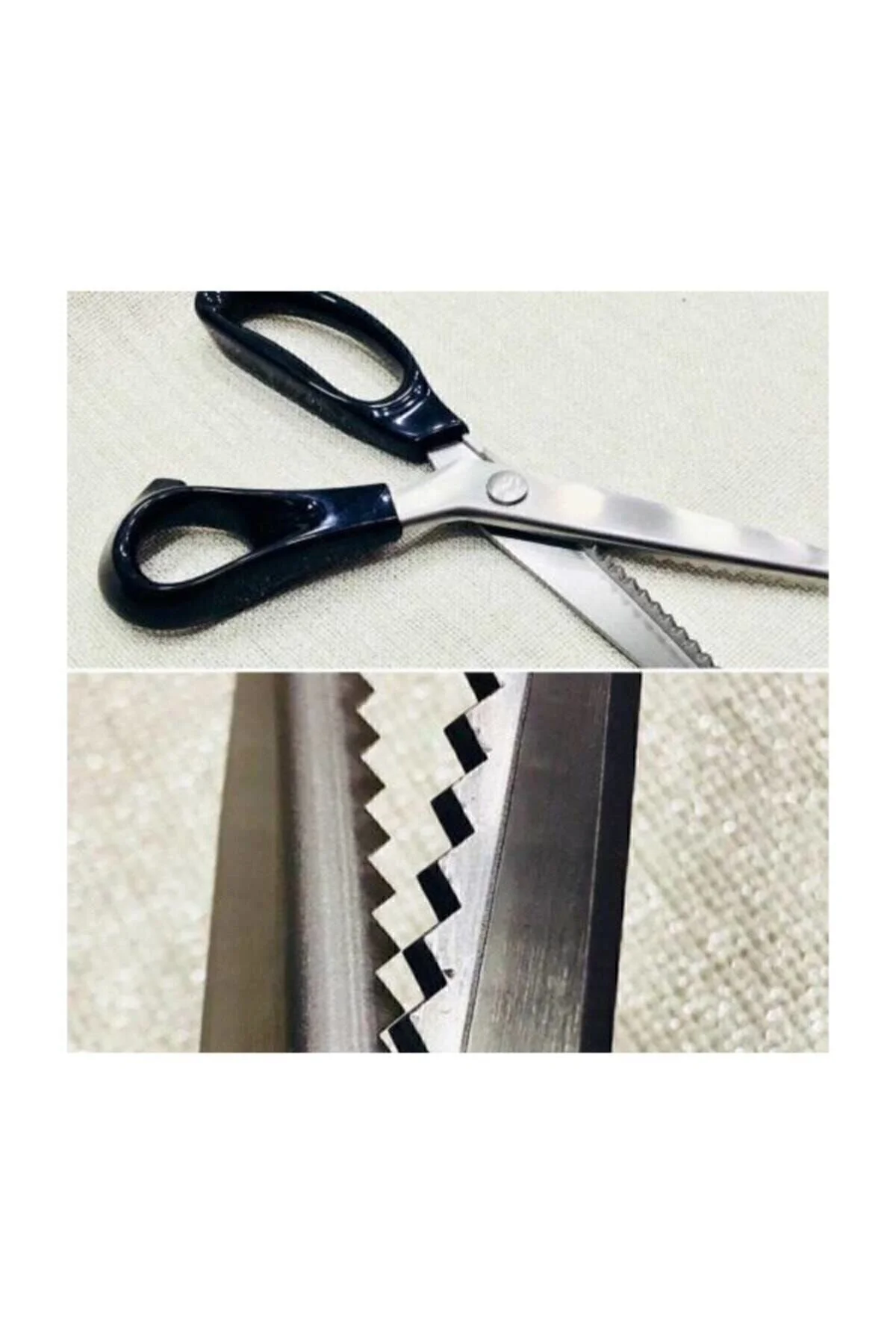 WELLY Prestij Boncuk Zig Zag Kesim Terzi Sürfile Makası 23.5 Cm" Makas Fiyatı