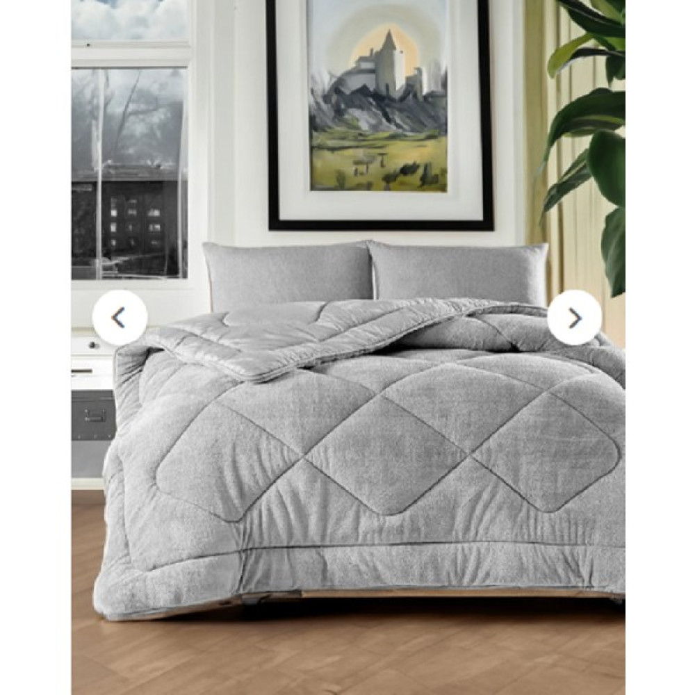 Welsoft Silikon Yorgan Çift Kişilik (Atık Malzeme Içermez) Yumuşak Bir Dokunuş / Kışlık - Yazlık ve Yatak Örtüsü Bir Arada - 195 x 215 cm - 27 Gri Yorgan Fiyatı