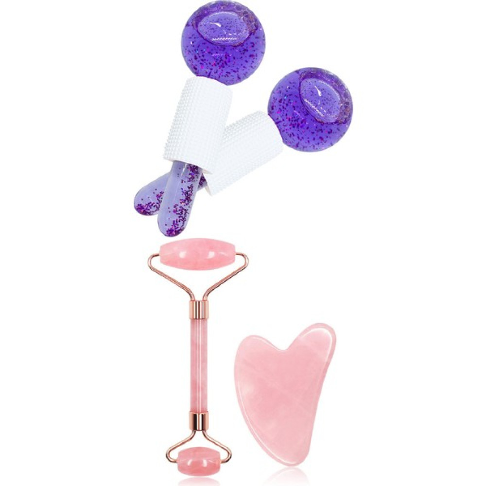 Welta Ice Globes Buz Küresi Soğuk Masaj Terapi Topu 2 Adet ve Pembe Kuvars Face Roller ve Pembe Kuvars Kalp Gua Sha Seti - Mor Oto Boyaları Fiyatı