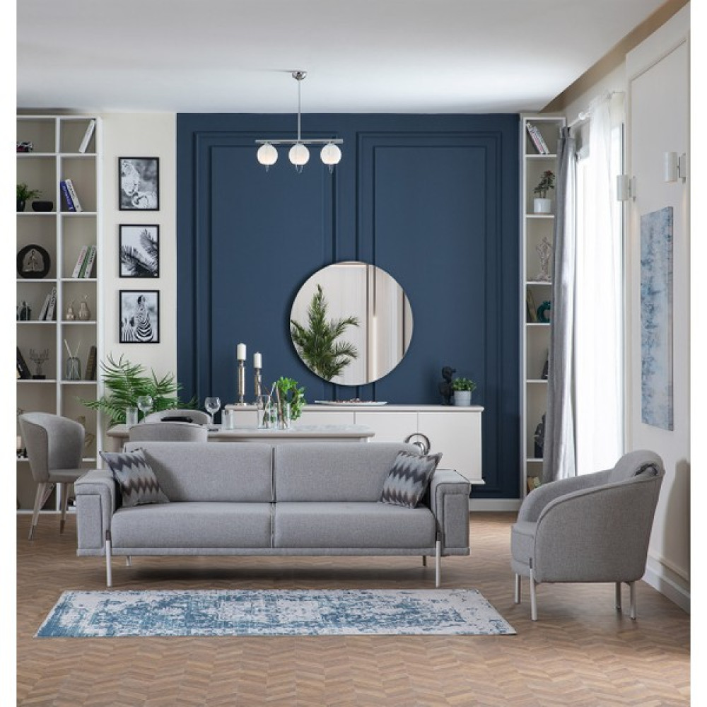 Weltew Home Alaçatı Koltuk Takımı 3+1 (Gri) - Gri Koltuk Takımı / Seti Fiyatı