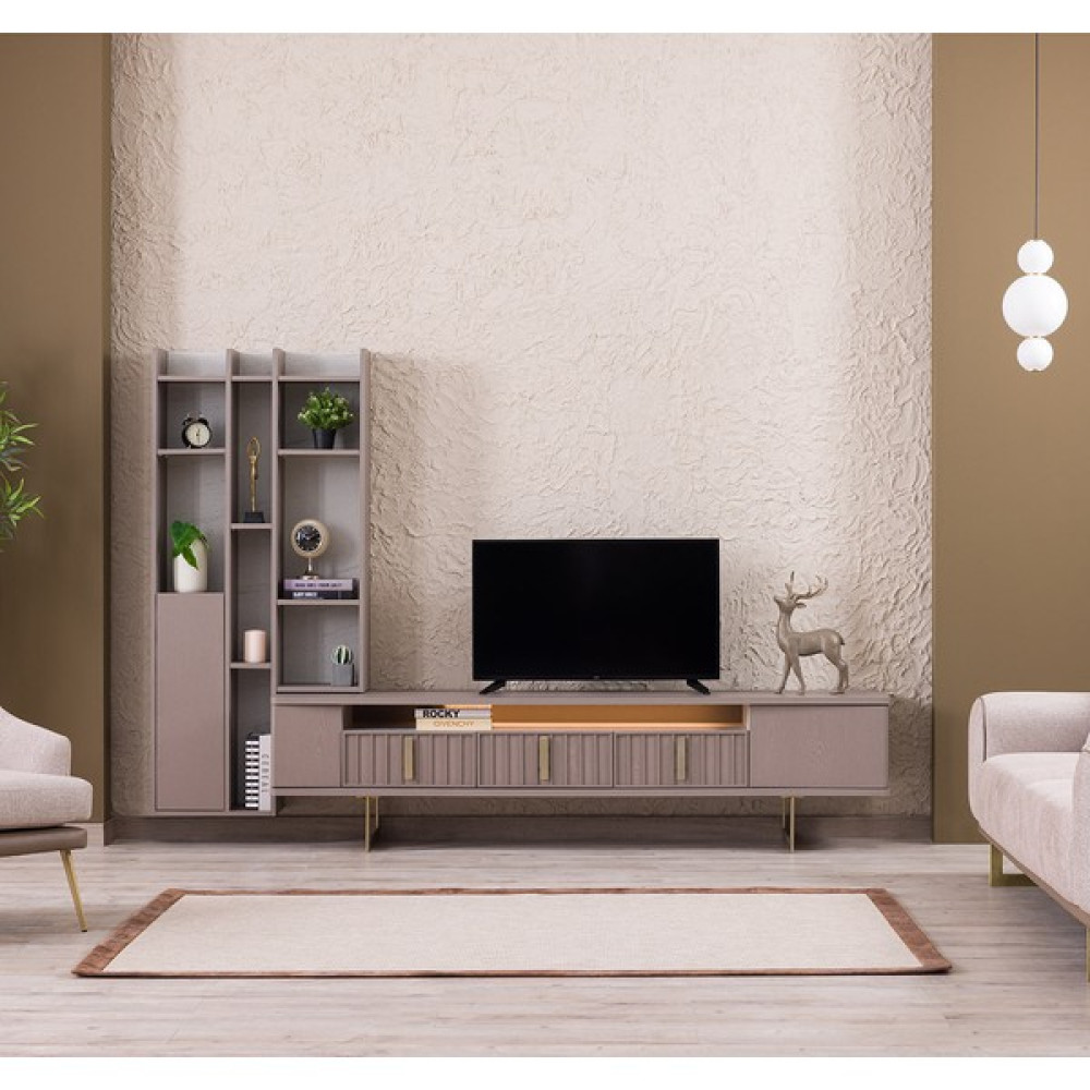 Weltew Home Latte Duvar Ünitesi - Bej Tv Ünitesi / Sehpası Fiyatı