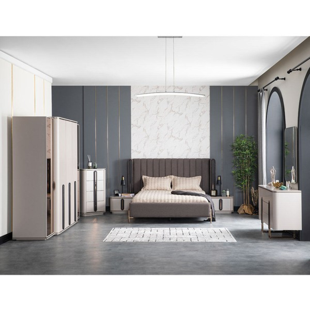 Weltew Home Ottoman Bazalı ve Karyolalı Yatak Odası Takımı - Beyaz Yatak Odası Takımı / Seti Fiyatı