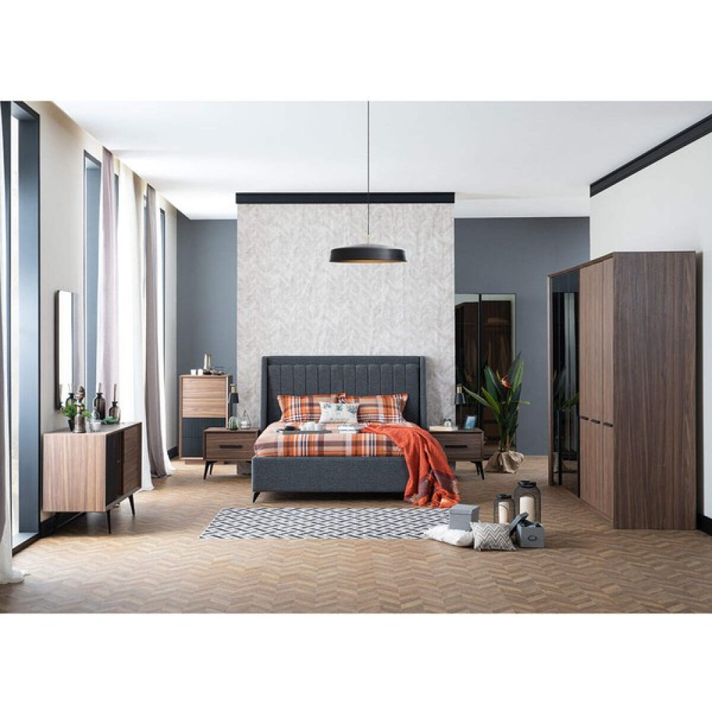 Weltew Home Polo Bazalı ve Karyolalı Yatak Odası Takımı - Kahverengi Yatak Odası Takımı / Seti Fiyatı