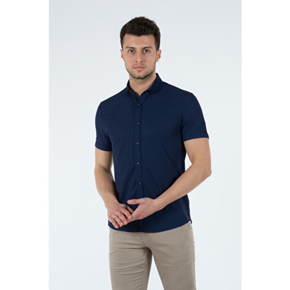 Wemsey Erkek Slim Fit Gömlek 12301 Lacivert Erkek Gömlek Fiyatı