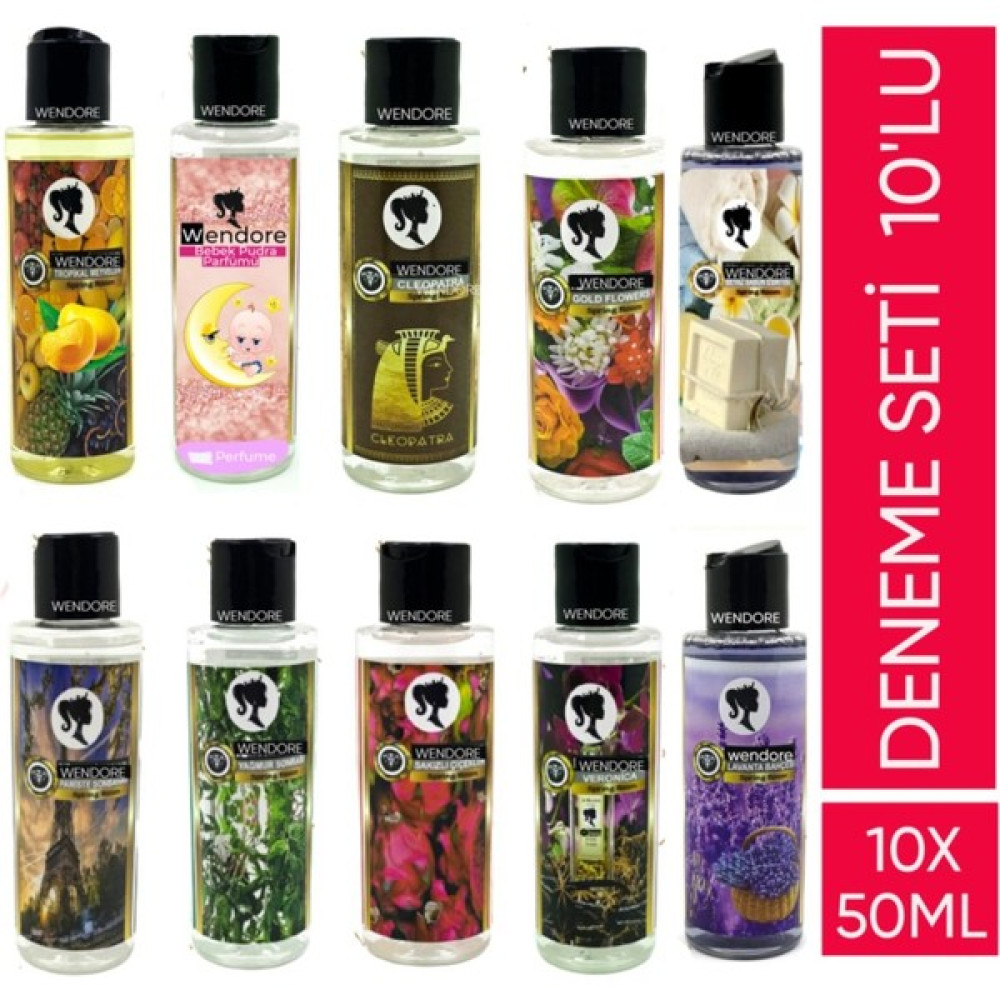 Wendore Sihirli Kokular 10'lu Deneme Set x 50ML Küre & Tüm Mak. Uyumlu Geniş Alan Koku Mak. Parfümü Oda Kokusu Fiyatı