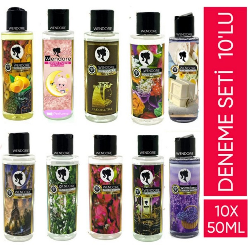Wendore Sihirli Kokular Küre & Tüm Mak. Uyumlu Geniş Alan Koku Mak. Parfümü 10'lu Deneme Seti x 50ML Oda Kokusu Fiyatı