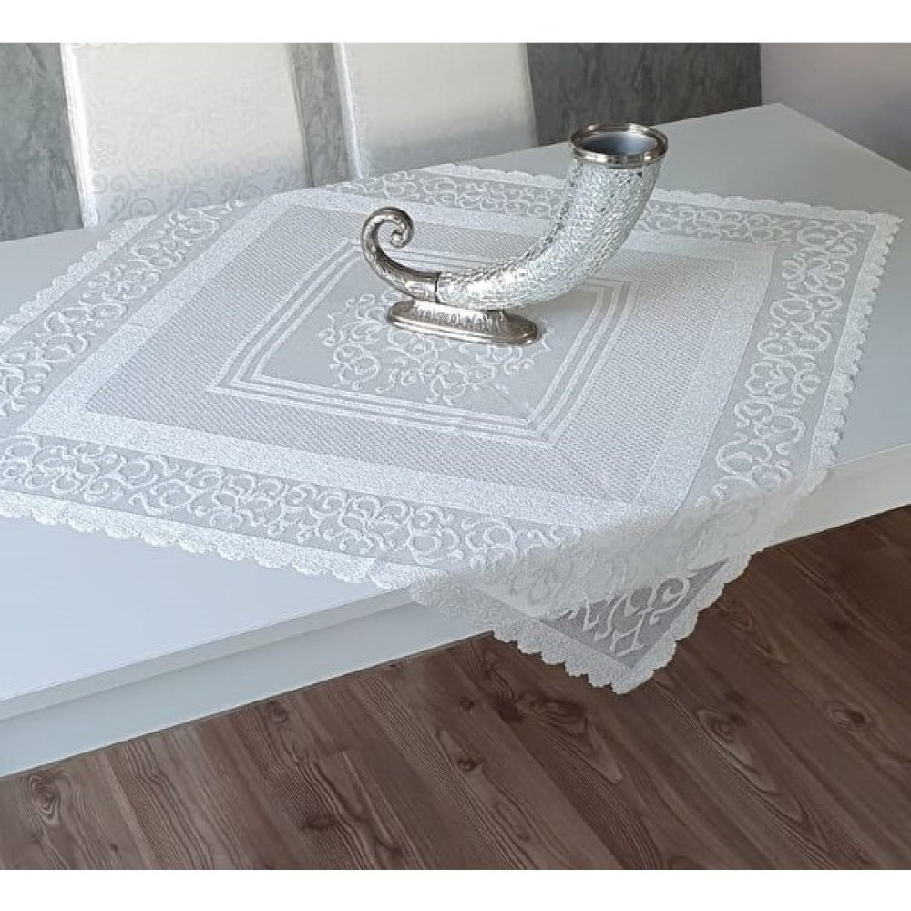 Wenessi Pano Desen Örme Masa Örtüsü - Krem - 100 x 100 cm Masa Örtüsü Fiyatı