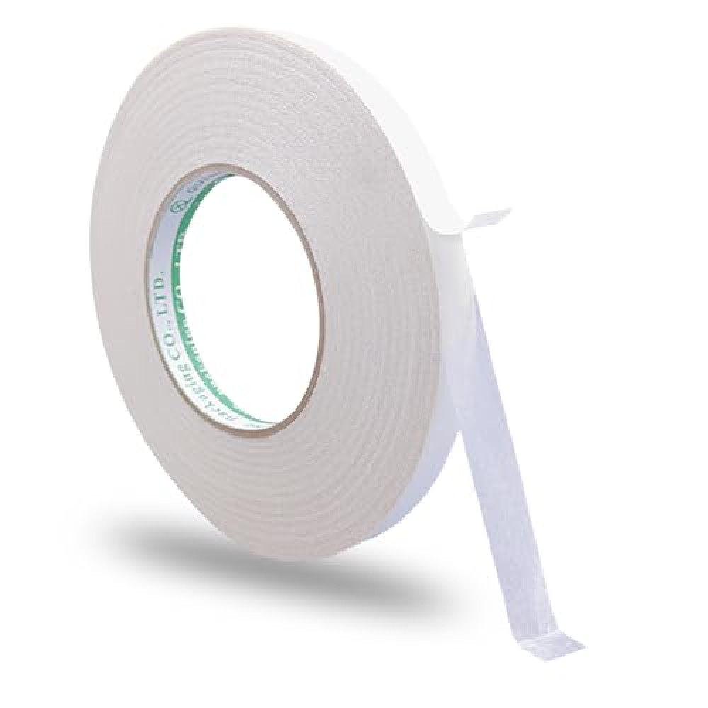 WENSSKKU Double Sided Sticky Fabric Tape,1/2 Inch x 200 Feet Double Sided Hem Tape No Sew No Iron,Thin,Clear and Removable Fabric Tape for Hemming