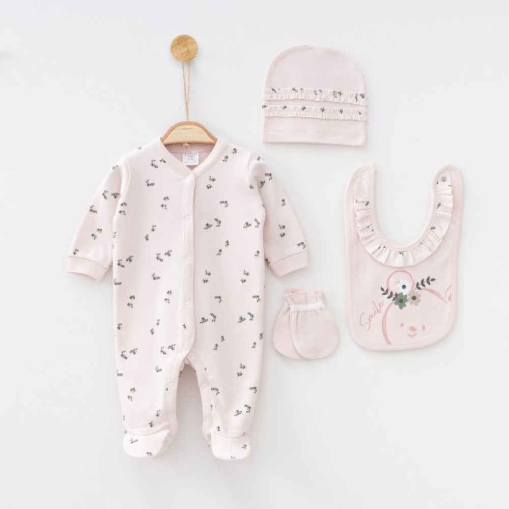 Wera Baby Çiçek Desenli 4'lü Kız Tulum Bebek Tulumu Fiyatı