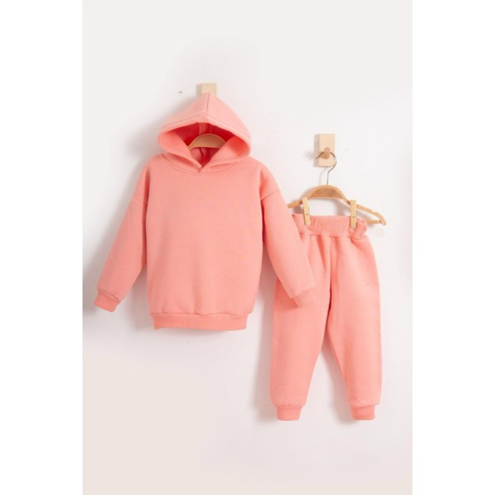 Wera Baby Kapüşonlu Şardon Kumaşlı Oversize Ikili Çocuk Takım Kız Çocuk Giyim Takımı Fiyatı
