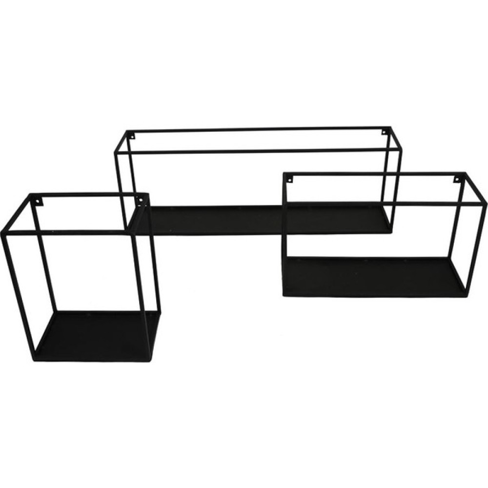 Wess Dizayn Metal Duvar Rafı Iskandinav Model 3 ‘lü Set Wd-12 - Siyah Kitaplık - Duvar Rafı & CD / DVD Rafı Fiyatı