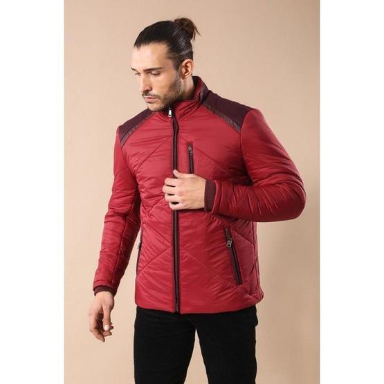 Wessi Kapitone Kırmızı-Bordo Şişme Mont