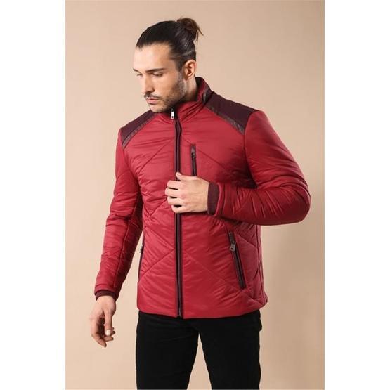 Wessi Kapitone Kırmızı-Bordo Şişme Mont