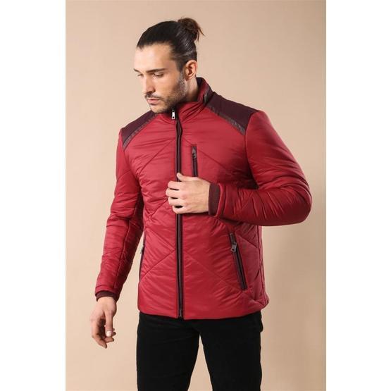 Wessi Kapitone Kırmızı-Bordo Şişme Mont