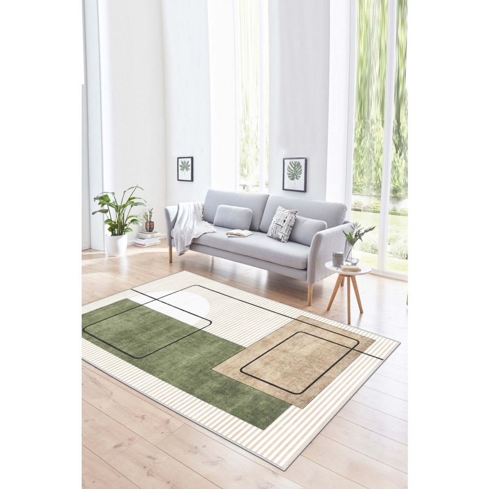 West Home Dijital Baskı Yıkanabilir Kaymaz Taban Leke Tutmaz Bej Mutfak Halısı Salon Halısı Ve Yolluk 100 x 200 Beden Kilim Fiyatı