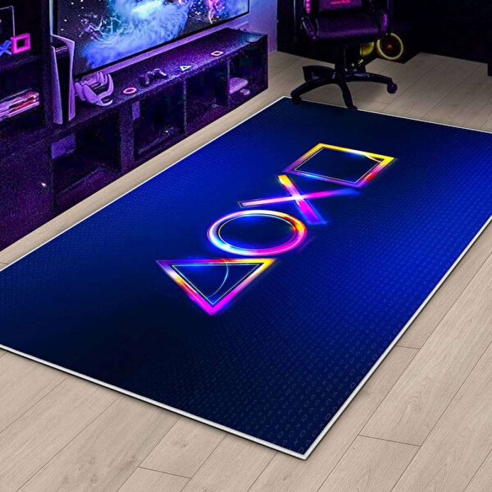 West Home Gamer Halı Oyuncu Odası Için LED Işık Görselli Yıkanabilir Kaymaz Taban Halı Genç Odası Için Halı - 80 x 150 cm - Renkli Salon Halısı Fiyatı