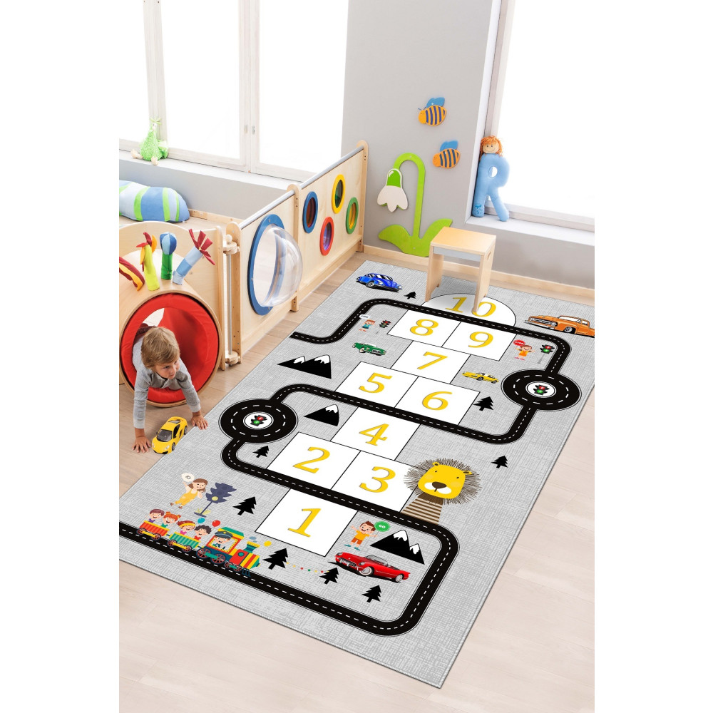 West Home Oyun halısı makinede yıkanabilir kaymaz taban leke tutmaz antibakteriyel çocuk odası halısı 100 x 160 Beden Bebek Odası Halı Fiyatı