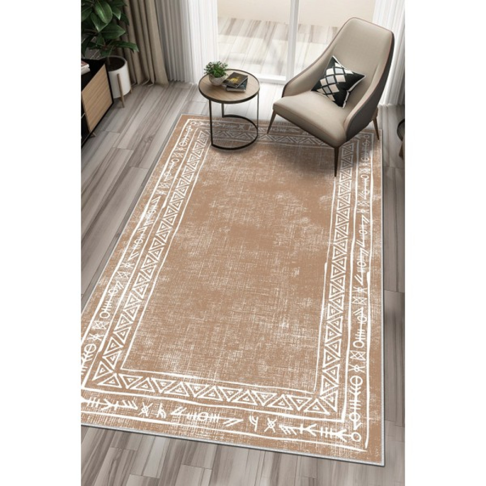 West Home Yıkanabilir Kaymaz Leke Tutmaz Salon Halısı Mutfak Halısı Koridor Halısı Yolluk ve Paspas - 180 x 280 cm - Kahverengi Salon Halısı Fiyatı