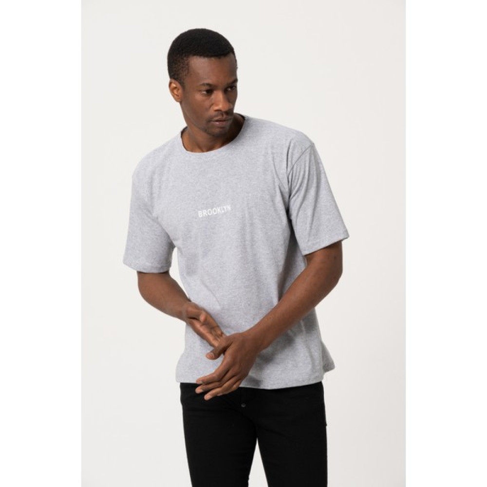 West Kombin Gri Brooklyn Baskılı Oversize Tshirt Erkek T-shirt Fiyatı