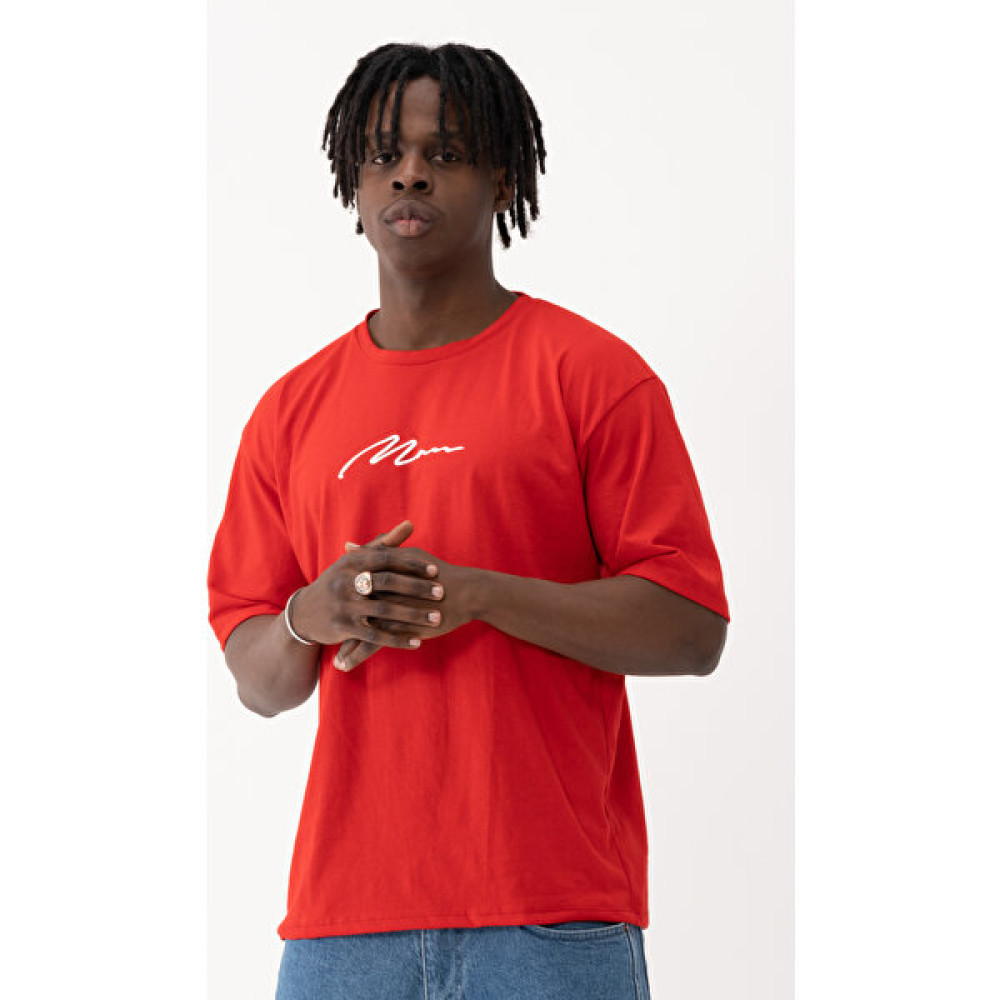 West Kombin Kırmızı Man Baskı Oversize Tshirt Erkek T-shirt Fiyatı