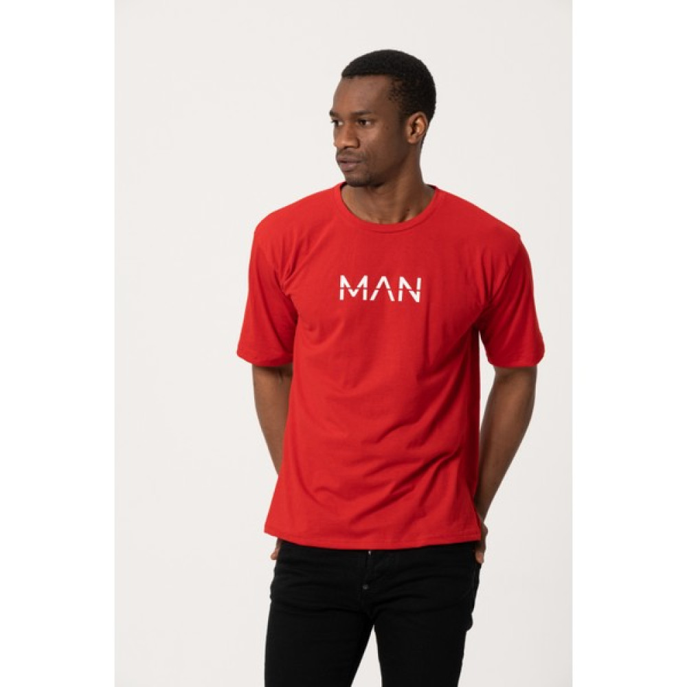 West Kombin Kırmızı Man Baskı Oversize Tshirt Erkek T-shirt Fiyatı