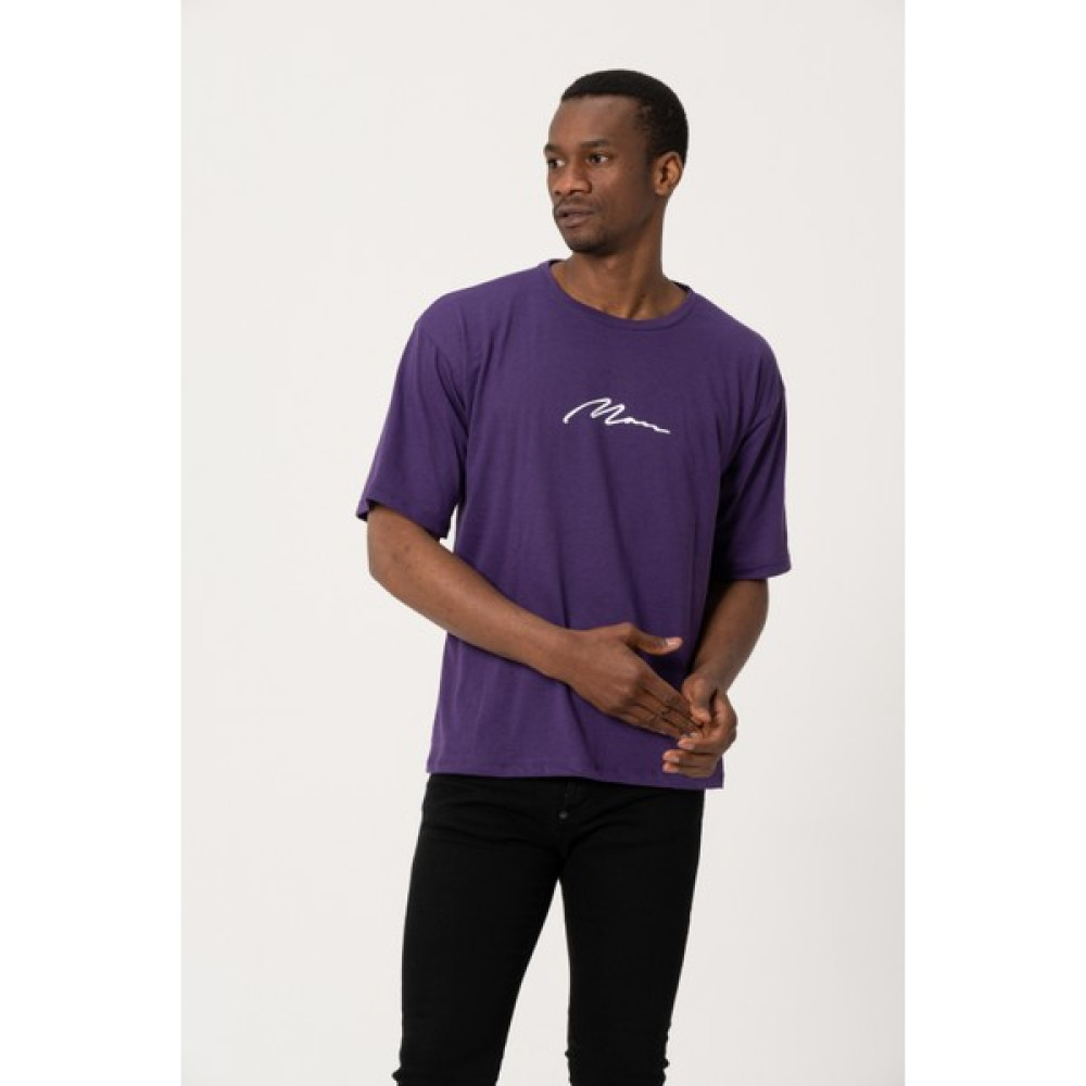 West Kombin Mor Man Baskı Oversize Tshirt Erkek T-shirt Fiyatı