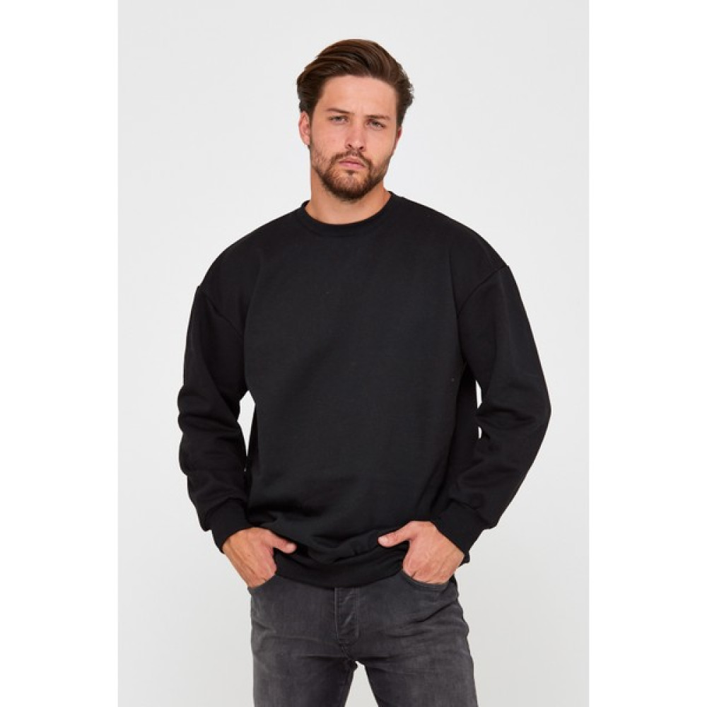 West Kombin Siyah Overisize Erkek Sweat Erkek Sweatshirt Fiyatı