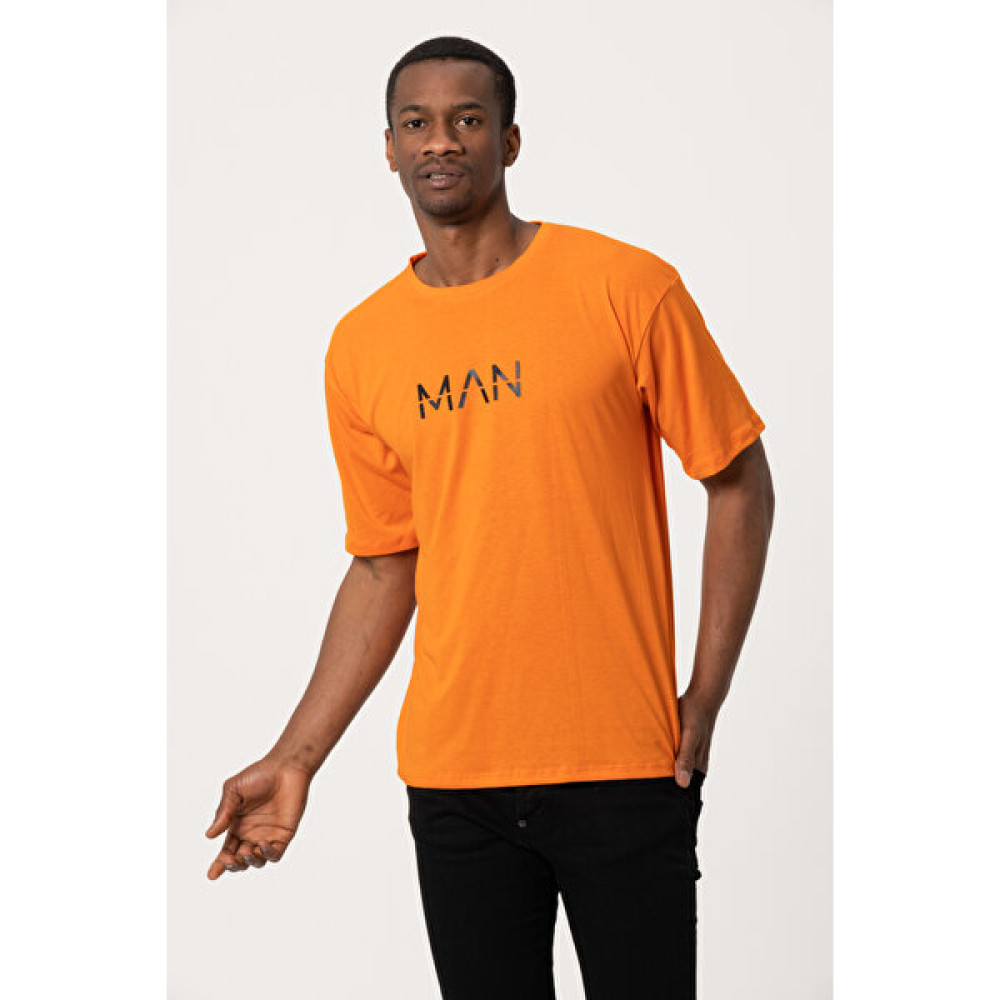 West Kombin Turuncu Man Baskı Oversize Tshirt Erkek T-shirt Fiyatı