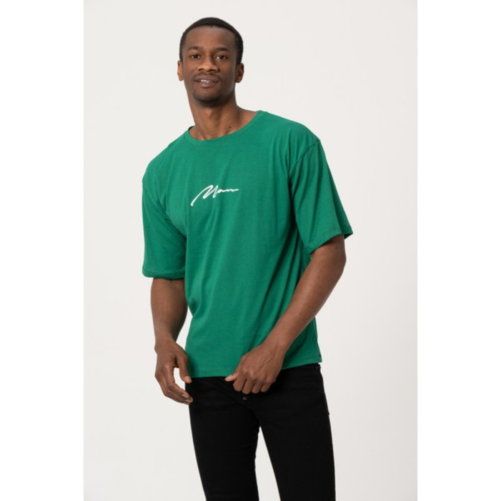 West Kombin Yeşil Man Baskı Oversize Tshirt Erkek T-shirt Fiyatı