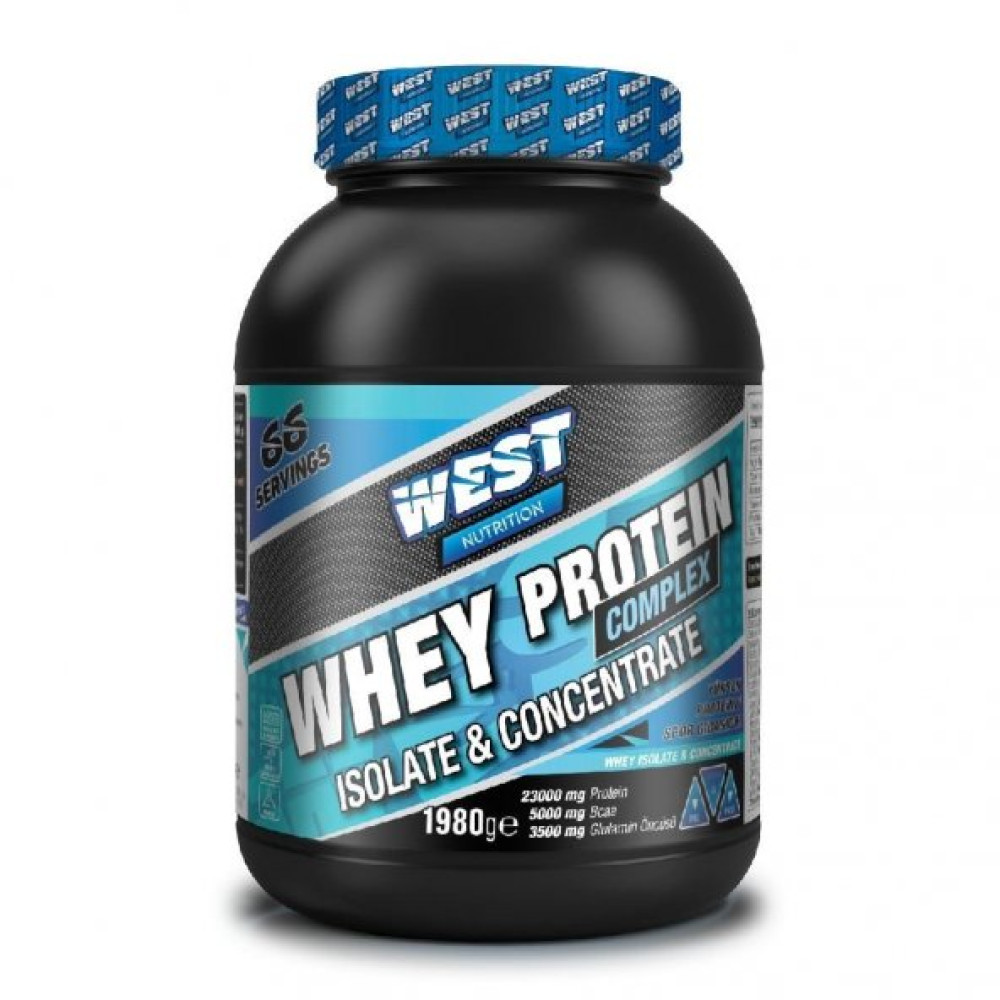 West Whey Protein Tozu Complex Izole & Konsantre 66 Servis 1980 Gr + Hedıye Protein Tozları Fiyatı