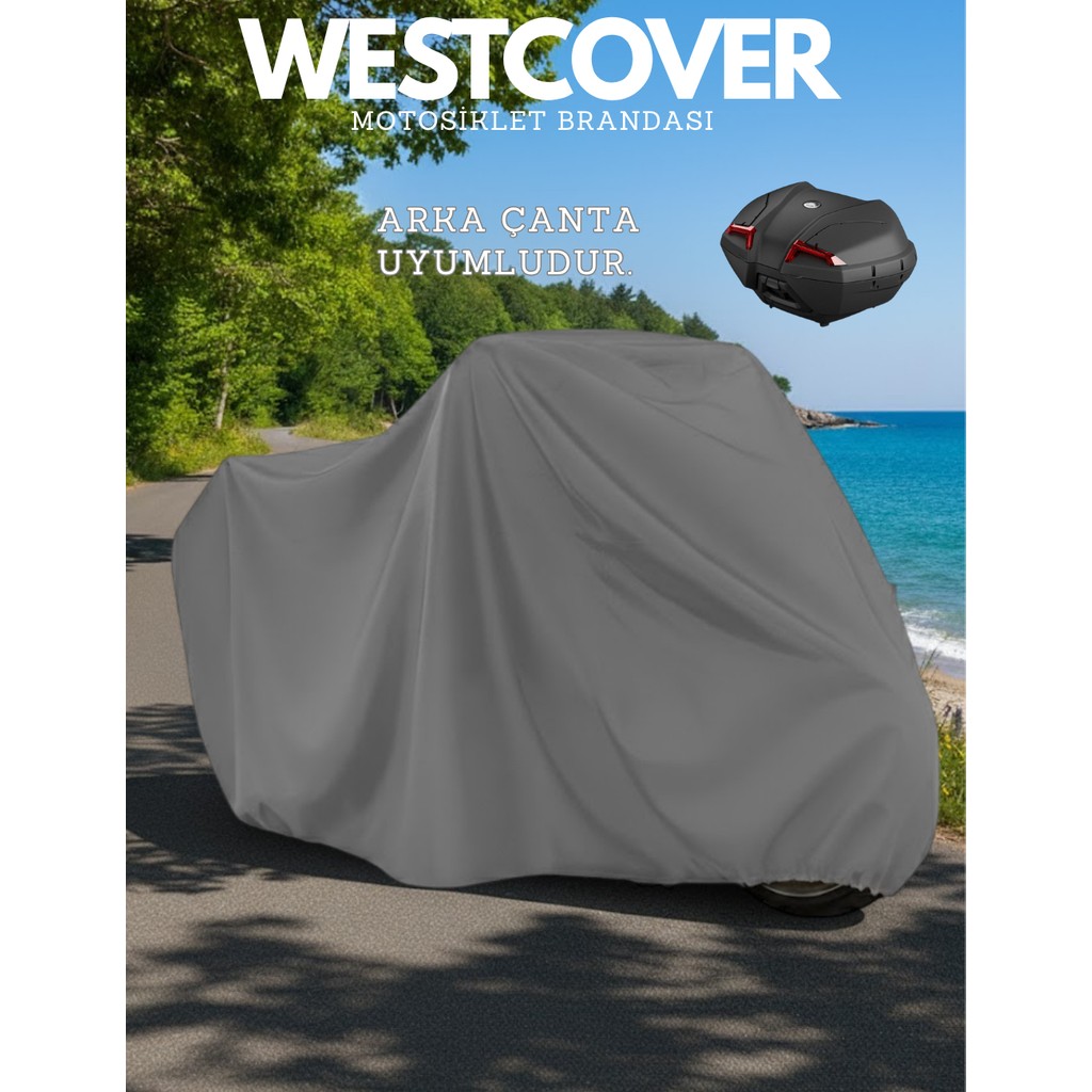 WestCover Honda Cb 750 Hornet Branda Arka Çanta Uyumlu Gri 4 Mevsim Motosiklet Brandası Örtüsü - GRİ-ÇANTA UYUMLU Motorsiklet Brandaları Fiyatı