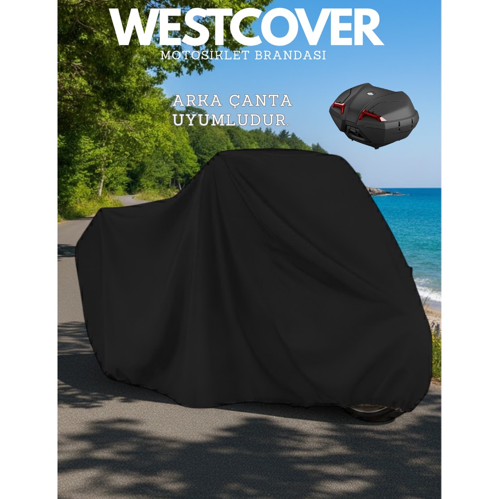 WestCover Honda Cb 750 Hornet Branda Arka Çanta Uyumlu (Siyah Renk) 4 Mevsim Motosiklet Brandası Örtüsü - SİYAH-ÇANTA UYUMLU Motorsiklet Brandaları Fiyatı