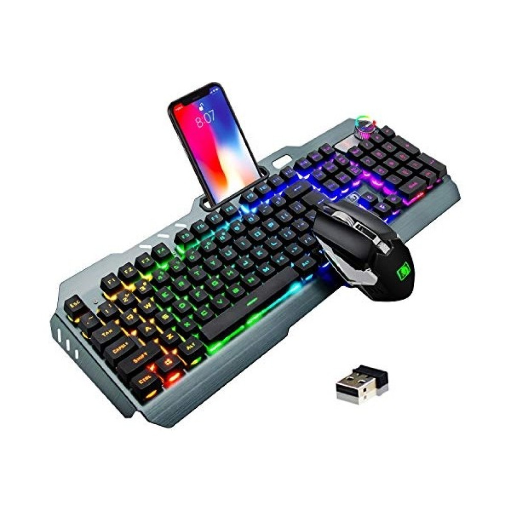 Westemory LED Aydınlatmalı Şarj Edilebilir Kablosuz Oyun Klavyesi ve Mouse (Yurt Dışından) - Siyah Klavye - Mouse Fiyatı
