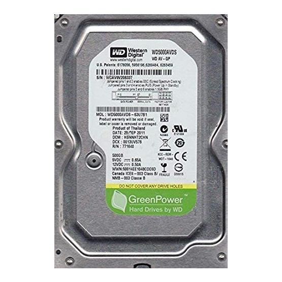 Western Digital AV-GP 500GB WD5000AVDS Sabit Disk