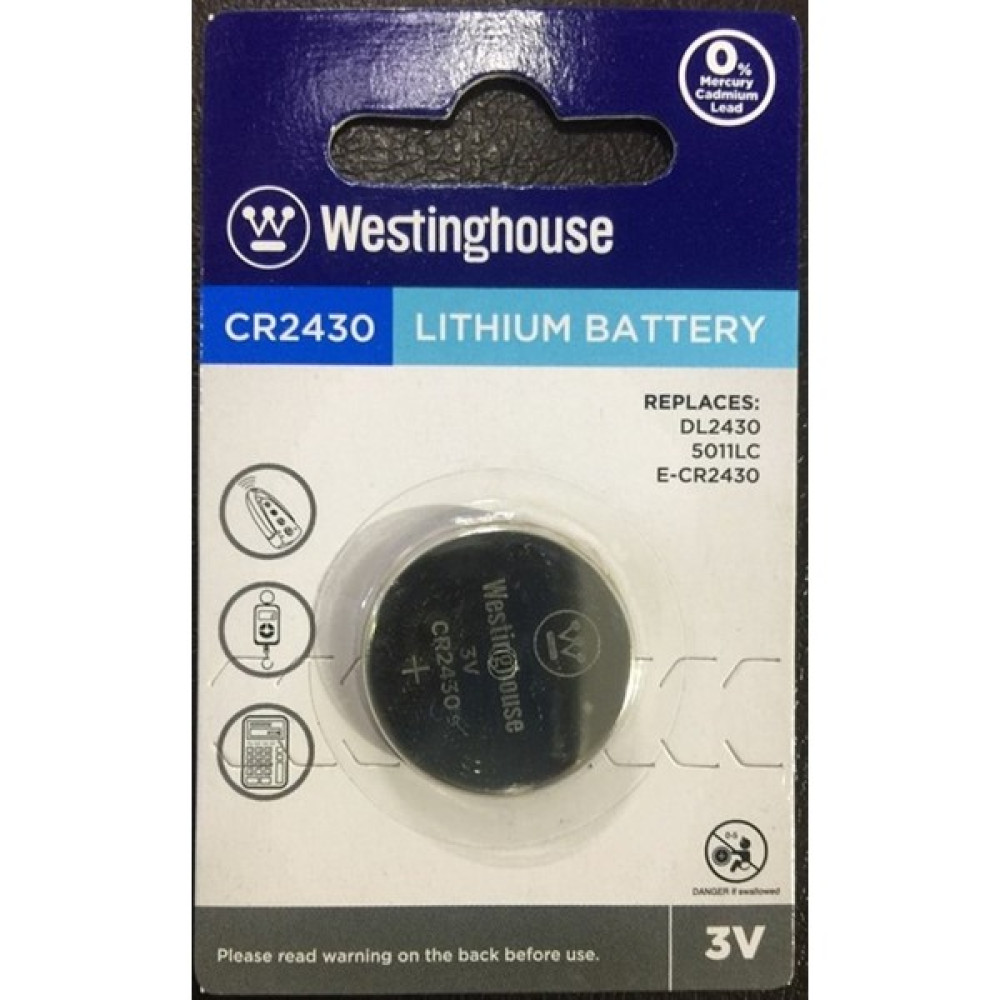 Westinghouse CR2430 3V Lithium Pil - Tekli Oto Boyaları Fiyatı