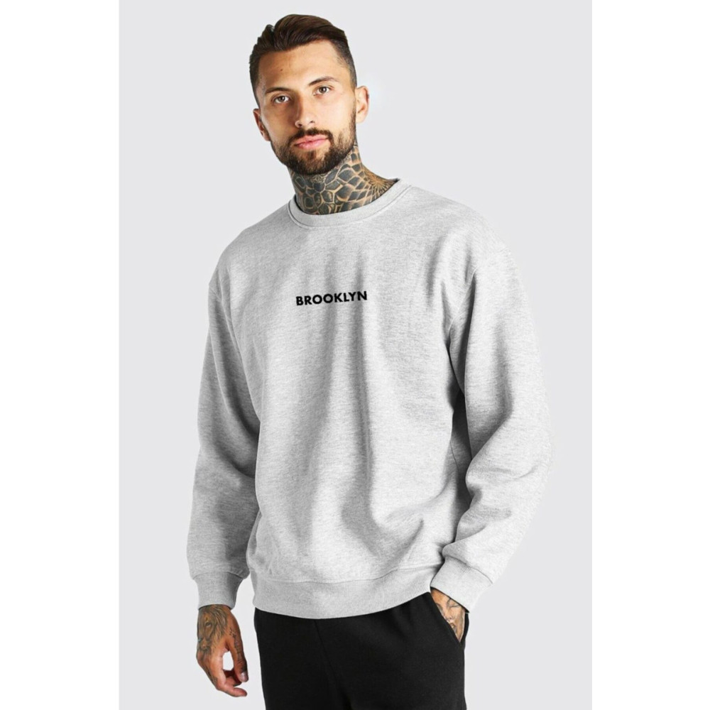 westkombin Gri Sweat Brooklyn Baskılı M Beden Bayan Sweatshirt Fiyatı