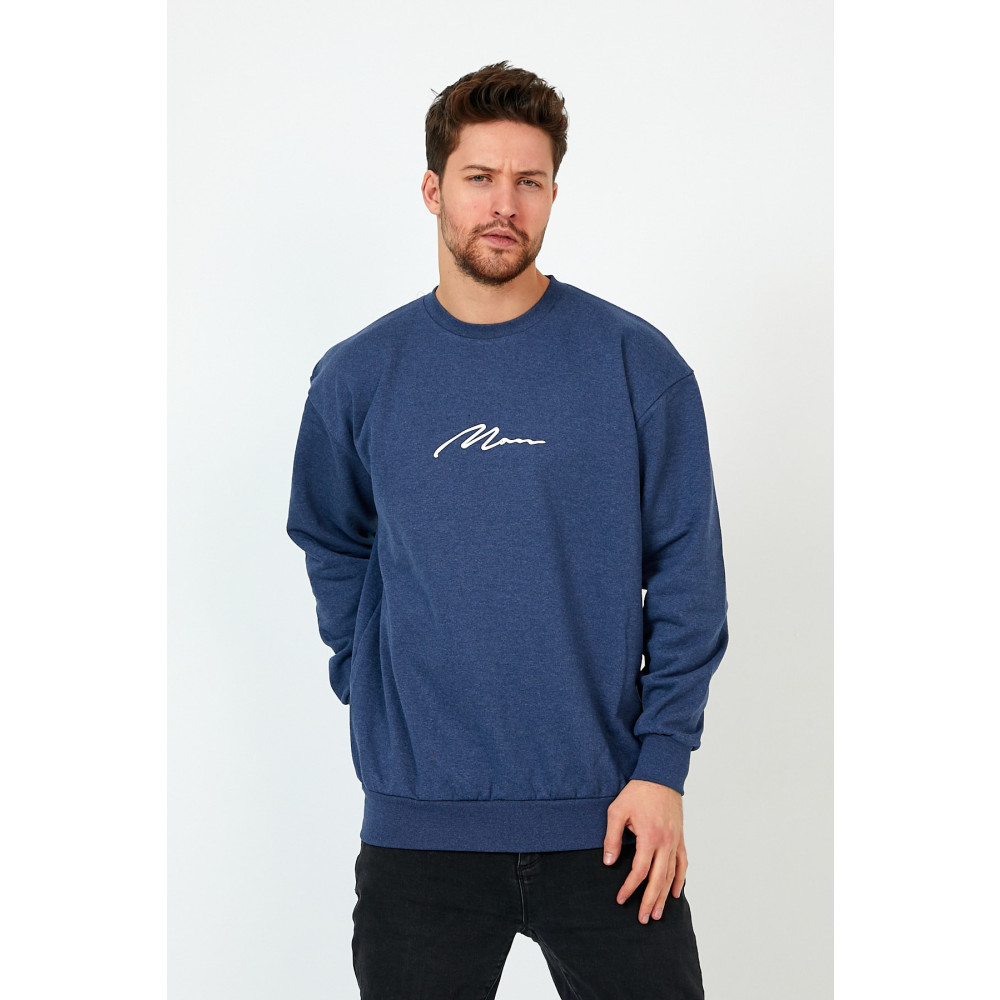 westkombin Indigo Oversize Erkek Sweat E-man S Beden Bayan Sweatshirt Fiyatı