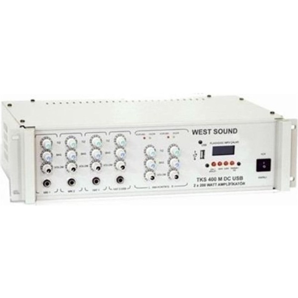 Westsound TKS-400M 4 Kanal 2X200 Watt USB 12 Volt Anfi Oto Boyaları Fiyatı